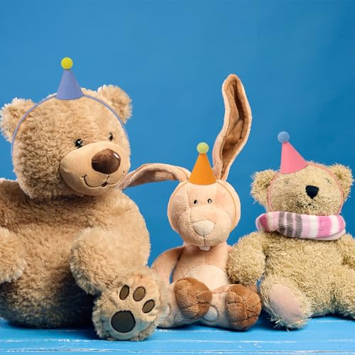 image for DRANSMIC 12pcs Mini Party Hats for Stuffed Animals, Birthday Party Con