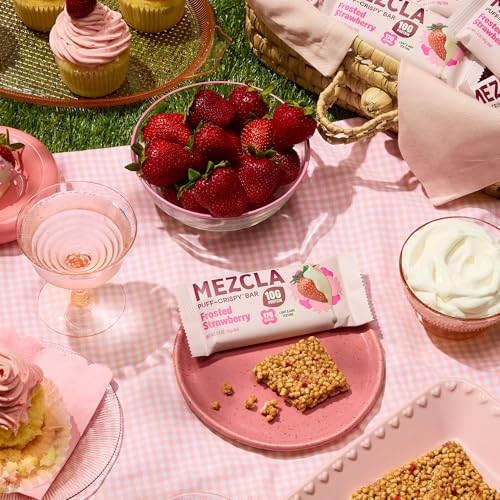 Mezcla Puff Crispy Protein Bars sabor Strawberry, 12 barras miniatura 7