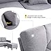 Walsunny Convertible Sectional Sofa Couch with Reversible Chaise, L-Shaped Couch with Modern Linen Fabric for Small Space (Dark Grey)