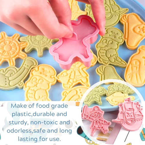 Orapink Set di 8 formine per biscotti pirata per