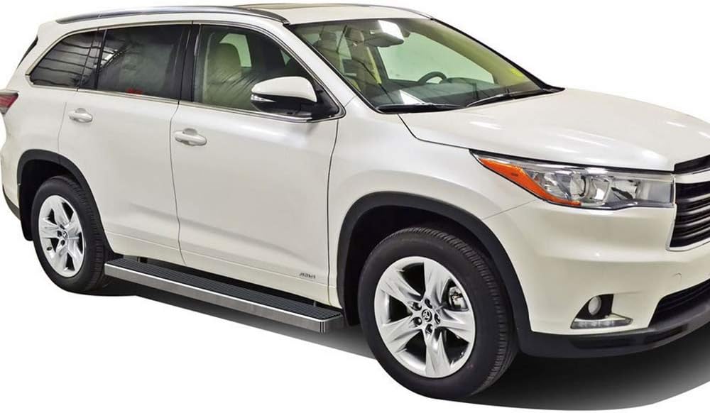 APS (304 Stainless Steel Polished Silver 5 inches) Running Boards Nerf Bars Side Steps Compatible with Toyota Highlander 2008-2019 Gas Hybrid (Cutting Required)