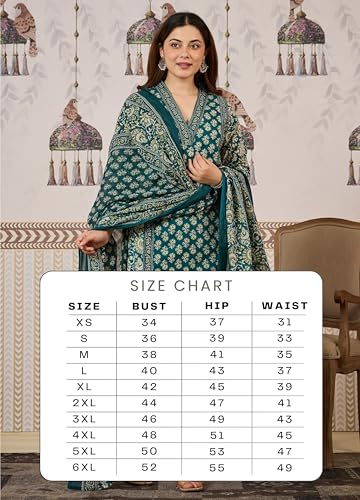 Image of Arayna Women's Cotton Printed Kurta Set with Pants & Dupatta | Elegant Ethnic Wear for Women | Floral Print | Comfortable Suit Set