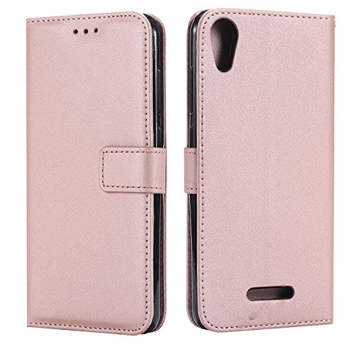 Image of Rfvzubemok Compatible with Wiko Lenny4 (2017) Wallet Magnetic closure Case Cover,Compatible with Wiko Lenny4 (2017) Flip Kickstand Case Pink