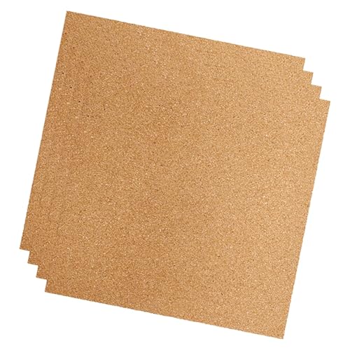 Ronyme 4 tableros de Corcho Cuadrados Premium de 30 x 30 cm para Grabado láser y Marcado, Accesorios para Impresora 3D, para Regalos de cumpleaños con