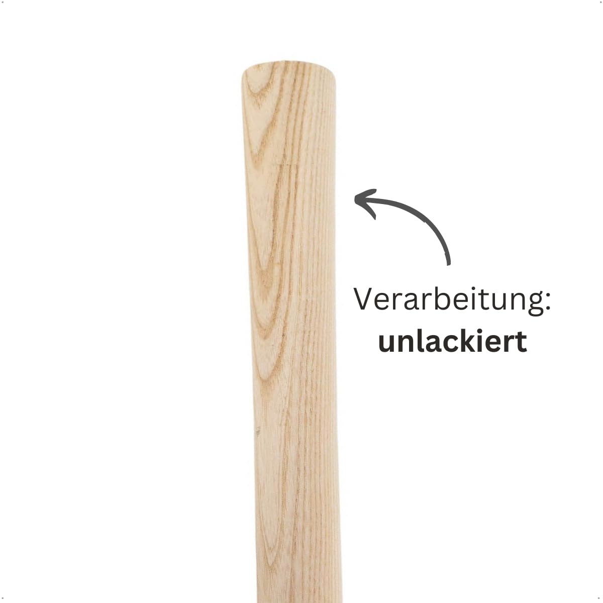 Rekord Wiedehopfhauenstiel aus Holz, Länge: 105 cm, stabil und robust, für etliche Gartenarbeiten mit Wiedehopfhauen, Wiedehopfhackenstiel, Doppelhackenstiel