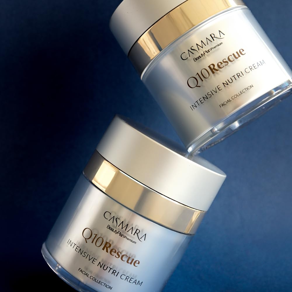 CASMARA - Crema Facial Q10 + Serum Facial Pack Rescue Duo (2 ud) con Exosomas, Matrixyl y Chrono Balance, Crema Hidratante Facial Mujer, Antiarrugas Mujer, Peptidos Faciales, Rellenador de Arrugas