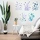 5stk Große Wildblumen Schablonen, Wiederverwendbare Blätter- und Florale Schablonen Lebendige Pflanzen Schmetterlings Zeichenvorlagen zum Malen auf Holz Basteln Leinwand Wand DIY (Stil A)