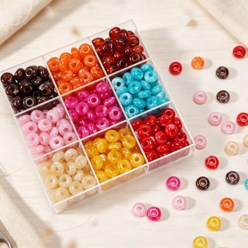 카라비너 백 참 키체인용 14mm 아크릴 대형 홀 비즈 200개 — 사진 3