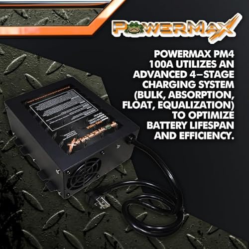 image for PowerMax PM4 100A 110V AC to 12V DC 100 Amp Power Converter with Built