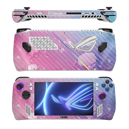 Image of MightySkins Carbon Fiber Skin Compatible with Asus ROG Ally - Pink Diamond | Protective, Durable Textured Carbon Fiber Finish | Easy to Apply