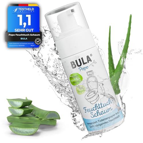 BULA Popo (Baby u. Toiletten) Feuchttuch Schaum 150ml für dein Toilettenpapier | nachhaltige Alternative für über 200 Feuchttücher | natürliche Inhaltsstoffe