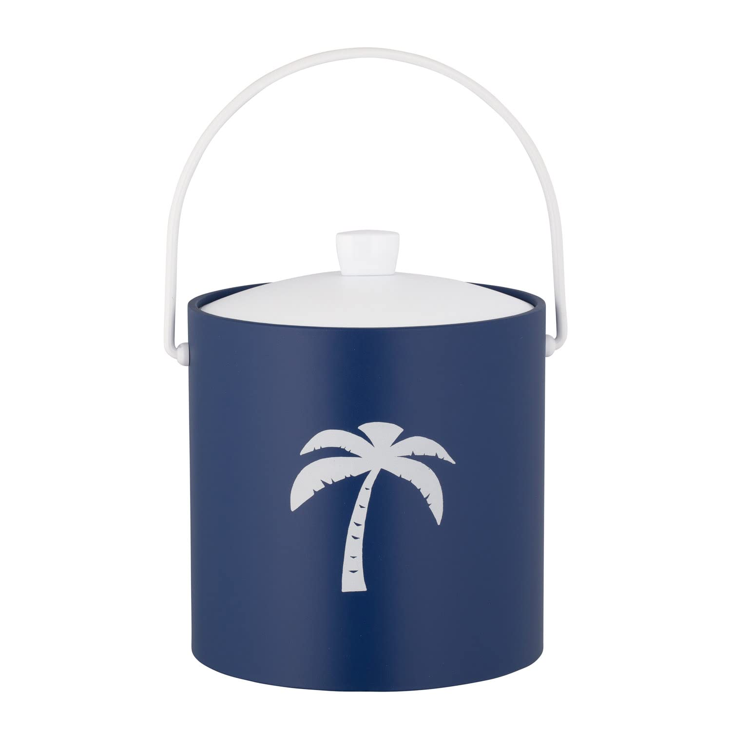 Kraftware Collection 3qt, Palm Tree, Royale Blue Pastimes 3 Quart Ice Bucket