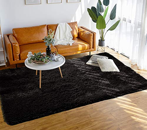 image for YOH Modern Soft Shaggy Fur Area Rug Fluffy Bedroom Rugs, Non-Slip Indo