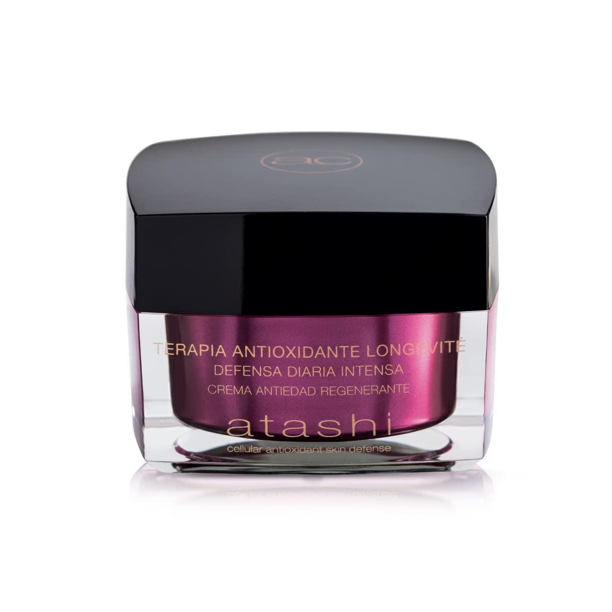 Atashi Antioxidante | Crema de Noche Antiedad Regenerante | Antiarrugas e Hidratante | Corrige Arrugas, Hidrata, Protege e Ilumina | Con Ácido Hialurónico, Vitamina C, E y Coq10 | 50 ml