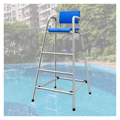 Silla de socorrista Silla de Salvavidas extraíble, Escalera de Salvavidas for árbitro a Prueba de Herrumbre, con Asiento de plástico ABS Duradero sillas de Piscina(3step-1.6m/63/5.2ft)