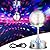 Retisee 5 Inch Mirror Disco Ball Light Hanging Rotating Disco Ball Decor Mount Electric Motor 18 LEDs Hanging and Table 2 Use for Halloween Parties Bar Band Stage KTV Home Wedding Night Club(Silver)