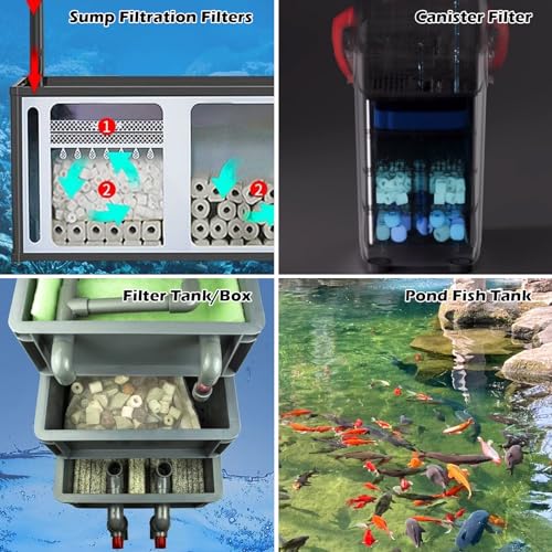 LYPHARD-AQUARIUMS-Ceramic-Bio-Filter-Media-Natural-Fish-Tank-Filter-Media-for-Pond-Aquarium-Sump-Canister-1-Box-50-pcs