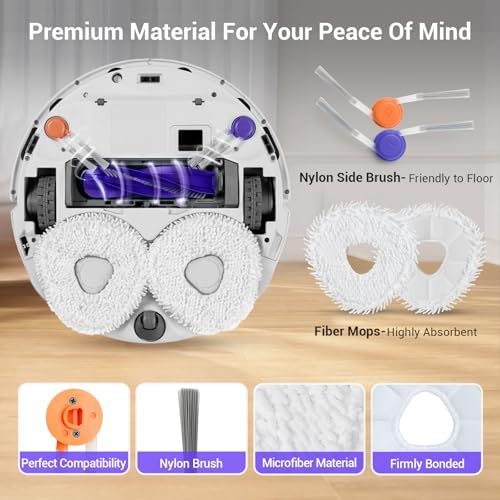 Image of Freo Z10 Ultra Replacement Parts for Narwal Freo Z10 Ultra /Narwal Freo Z10 Robotic Vacuum Cleaner Parts with 2 Roller Brush,4 HEAP, 6 Mops, 6 Dust Bags, 6 Side Brushes,1 Clean Brush