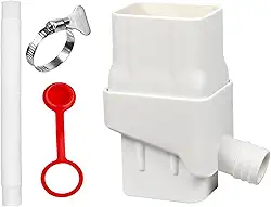 Generic Sistema de de água da chuva, desviador de chuva com mangueira de 50' para desviar a água, para padrão de 2' * 3', desviador de chuva para, BRANCO