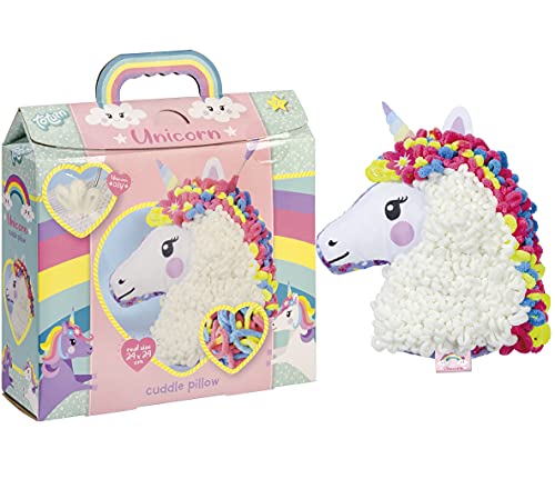 TM Essentials Juego de manualidades de unicornio: cojín de unicornio arcoíris con hilo suave...