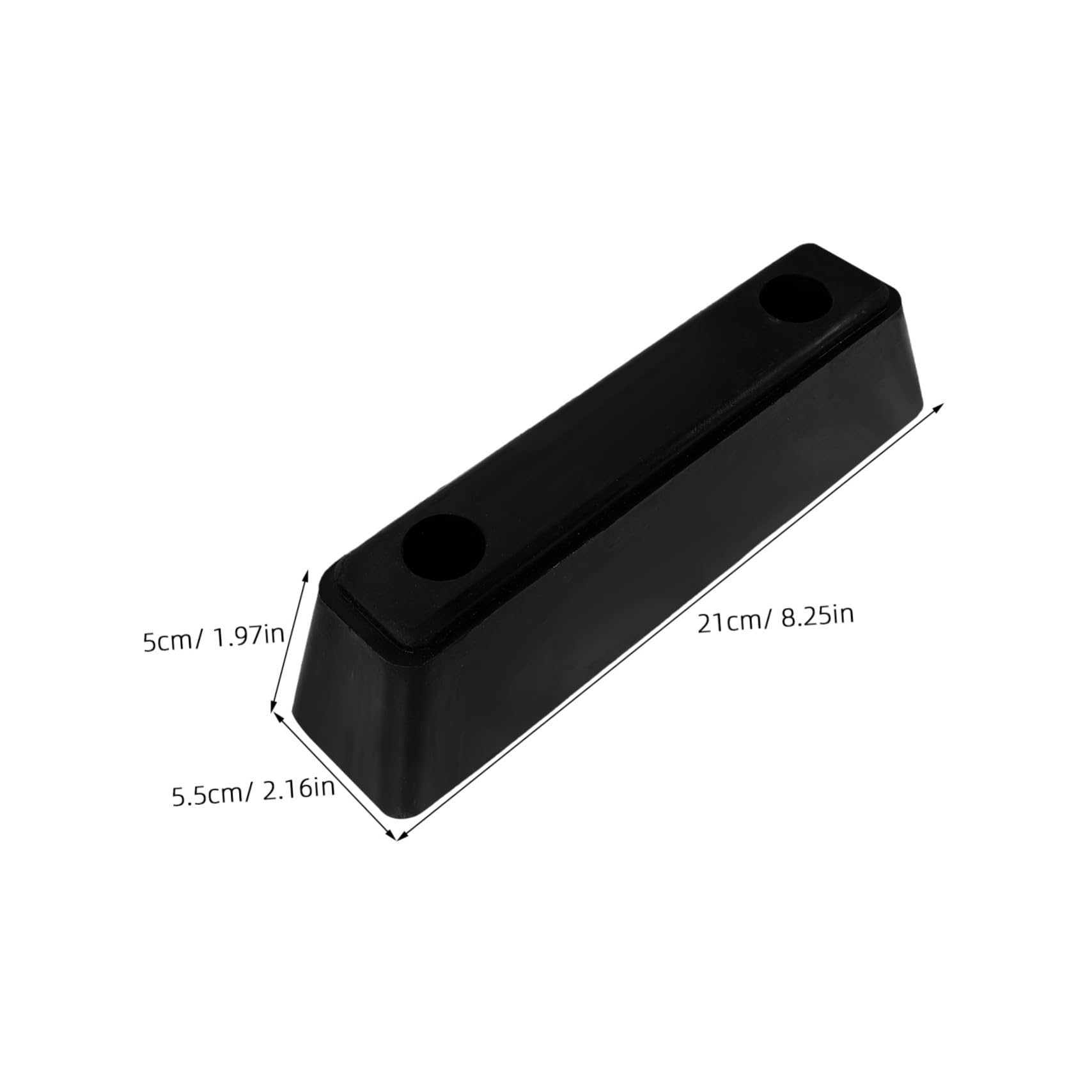 Bloc de Pare-Chocs en Caoutchouc Rectangulaire pour Camion Remorque Noir