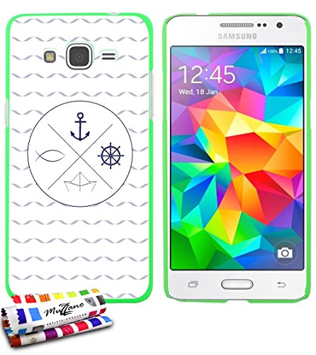 Carcasa Rigida Ultra-Slim SAMSUNG GALAXY GRAND PRIME de exclusivo motivo [Marinero] [Verde] de MUZZANO  + ESTILETE y PAÑO MUZZANO REGALADOS - La Protección Antigolpes ULTIMA, ELEGANTE Y DURADERA para su SAMSUNG GALAXY GRAND PRIME