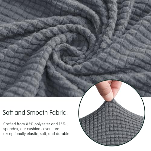 Image of CHUN YI Stretch Loveseat Couch Cushion Cover Suitable for 2 Settee, Sofa Seat Slipcover with Spandex Jacquard Fabric(Medium,Light Grey)