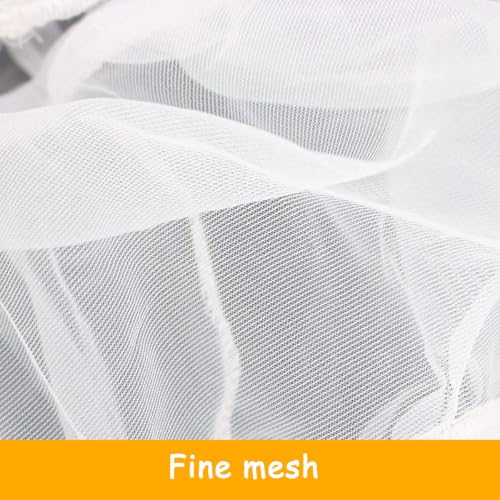 Image of Bird Cage Cover, Breathable Nylon Mesh Seed Catcher Guard, Adjustable Elastic Skirt for Parrot, Budgie, Cockatiel, Prevents Mess, Fits Cage Circumference 55 inch-87 inch (140-220cm)