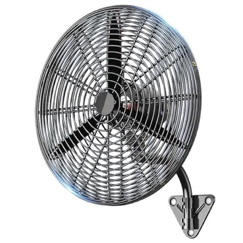 Ventiladores de Pared Interruptor de Control de Línea Ventilador Industrial Motor con Núcleo de Cobre 3 Velocidades de Viento Agitación de 120° para Invernaderos, Garajes, Tiendas(78 * 75cm)