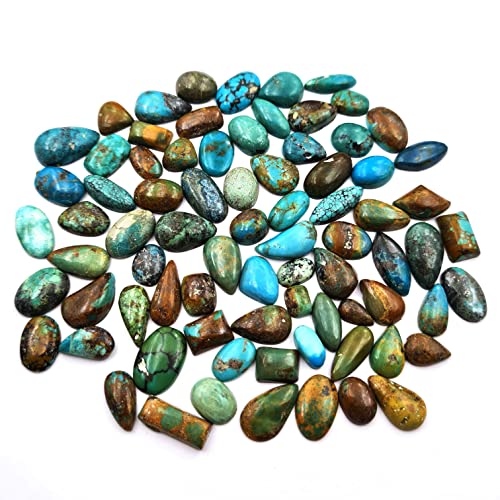 Turquoise Mix Size Cabochon Loose Gemstone 7-20 Mm 27 Pcs 100 Ct Natural Turquoise Gemstone For Jewelry Making #TOP1