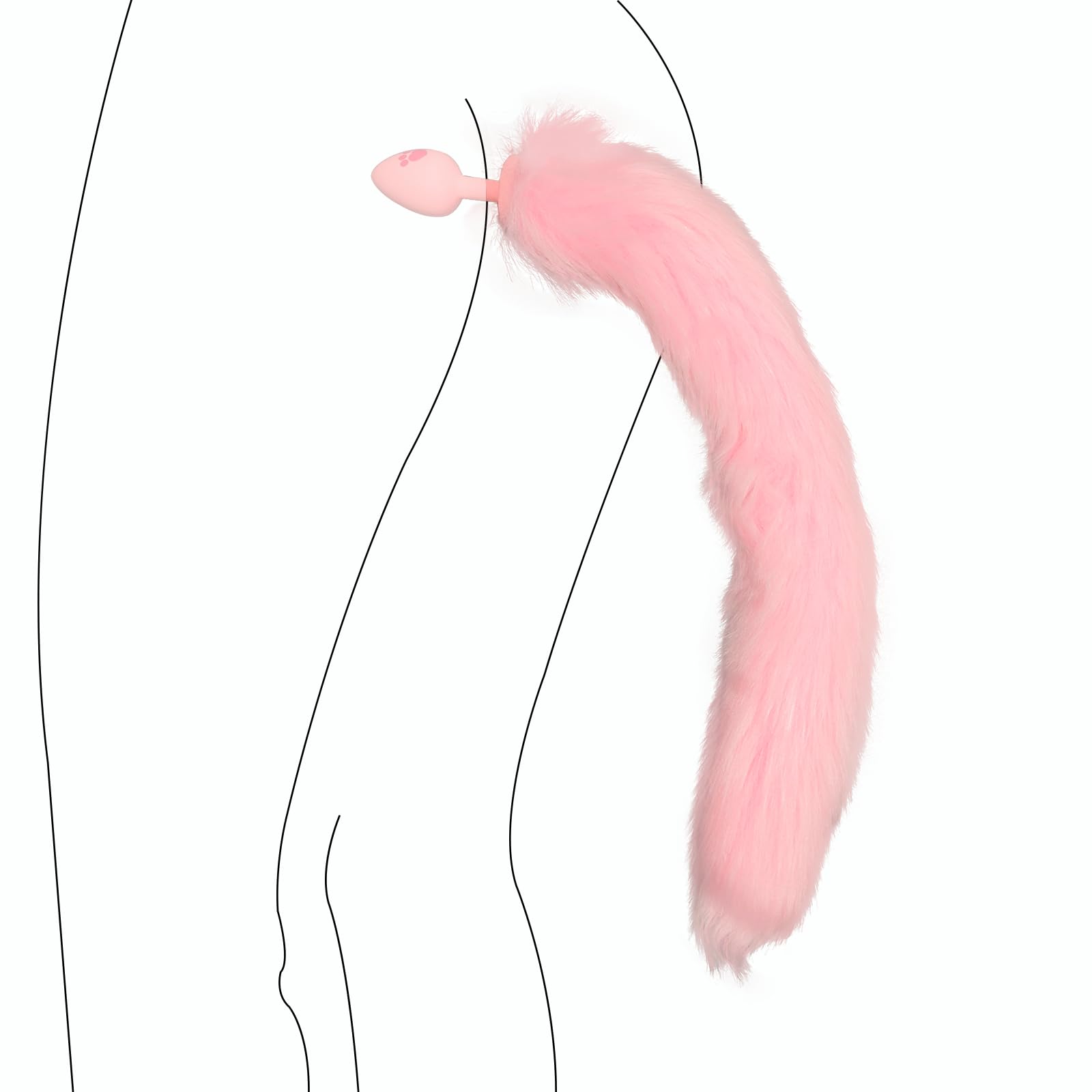 Fox Tail Anal Butt Plug with 3 Replaceable Anal Plugs Silicone Butt Plugs Anal Sex Trainer Cute Sexy Pink Sex Fox Tail Anal Sex Toys for Beginner Women Men Couple Cosplay Anal Tail Sex Toys YLMXHFC: Pink