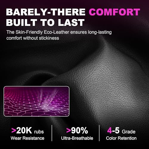 Image of Big and Tall Gaming Chair 400lbs with Footrest - Heavy Duty Ergonomic Computer Office Chair for Adults, Wide Desk Chair with Pocket Spring Cushion & Linkage Armrests Purple