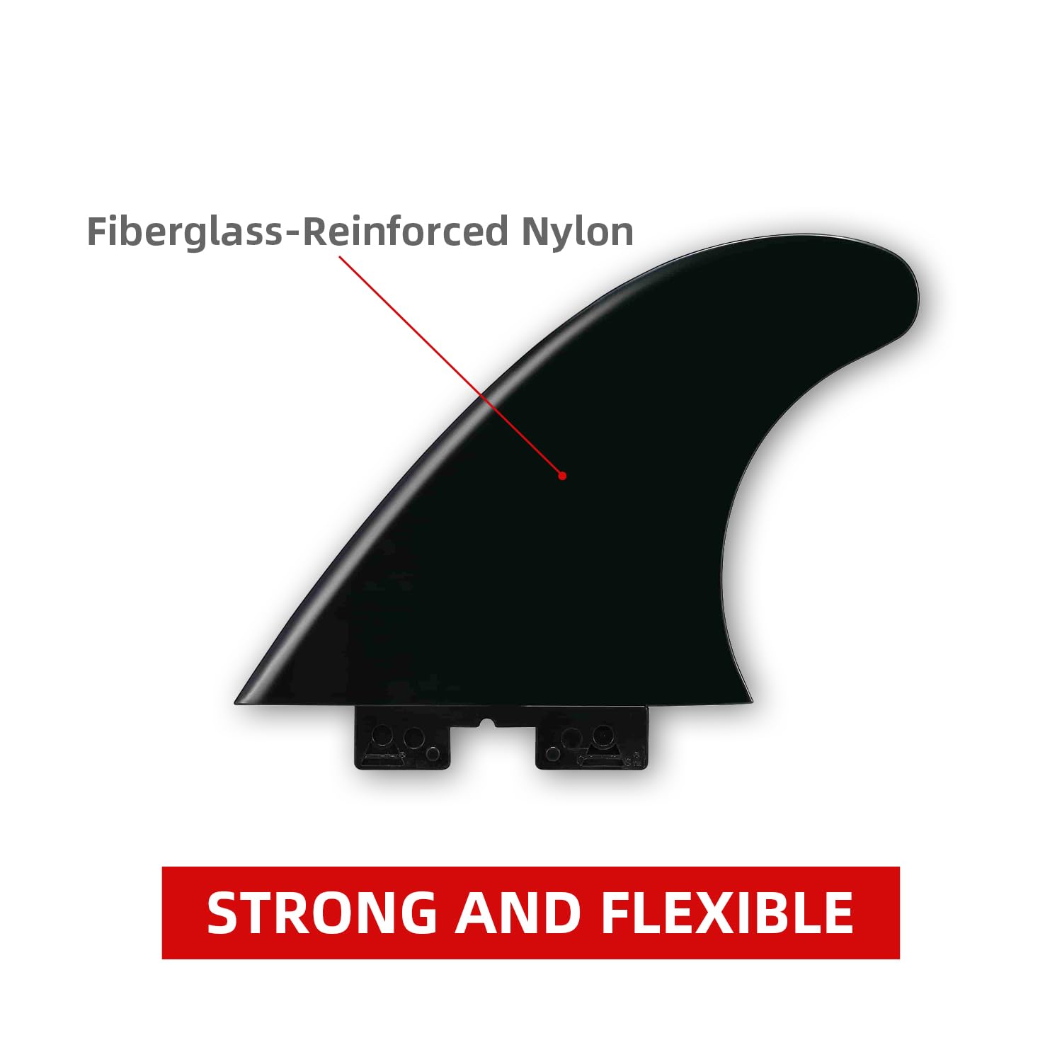 THURSO SURF SUP Click Fin Palmes latérales avec technologie de verrouillage rapide pour planche à pagaie gonflable 11,4 cm