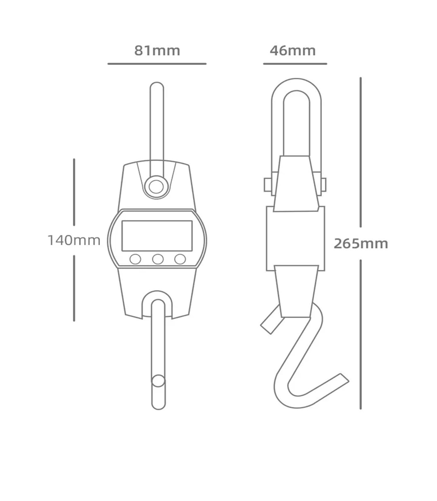 Mini LCD Cyfrowa Waga Wisząca 300 Kg Przenośna Przemysłowa Elektroniczna Hakowa O Dużej Wytrzymałości Dźwigowa Do Domowego Narzędzia Rolniczego(White)