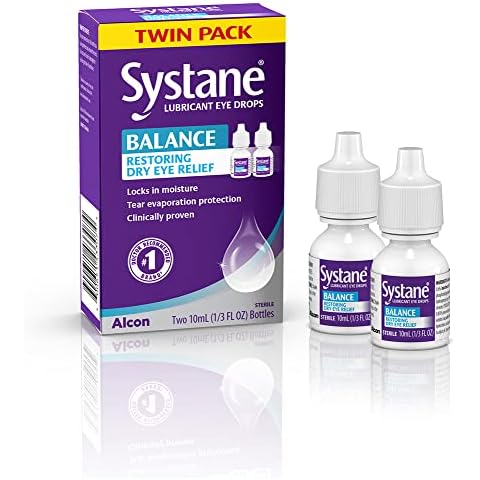 Systane Balance Lubricant Eye Drops, Restorative Formula, Twin pack, 0.33 Fl Oz (Pack of 2) Cover