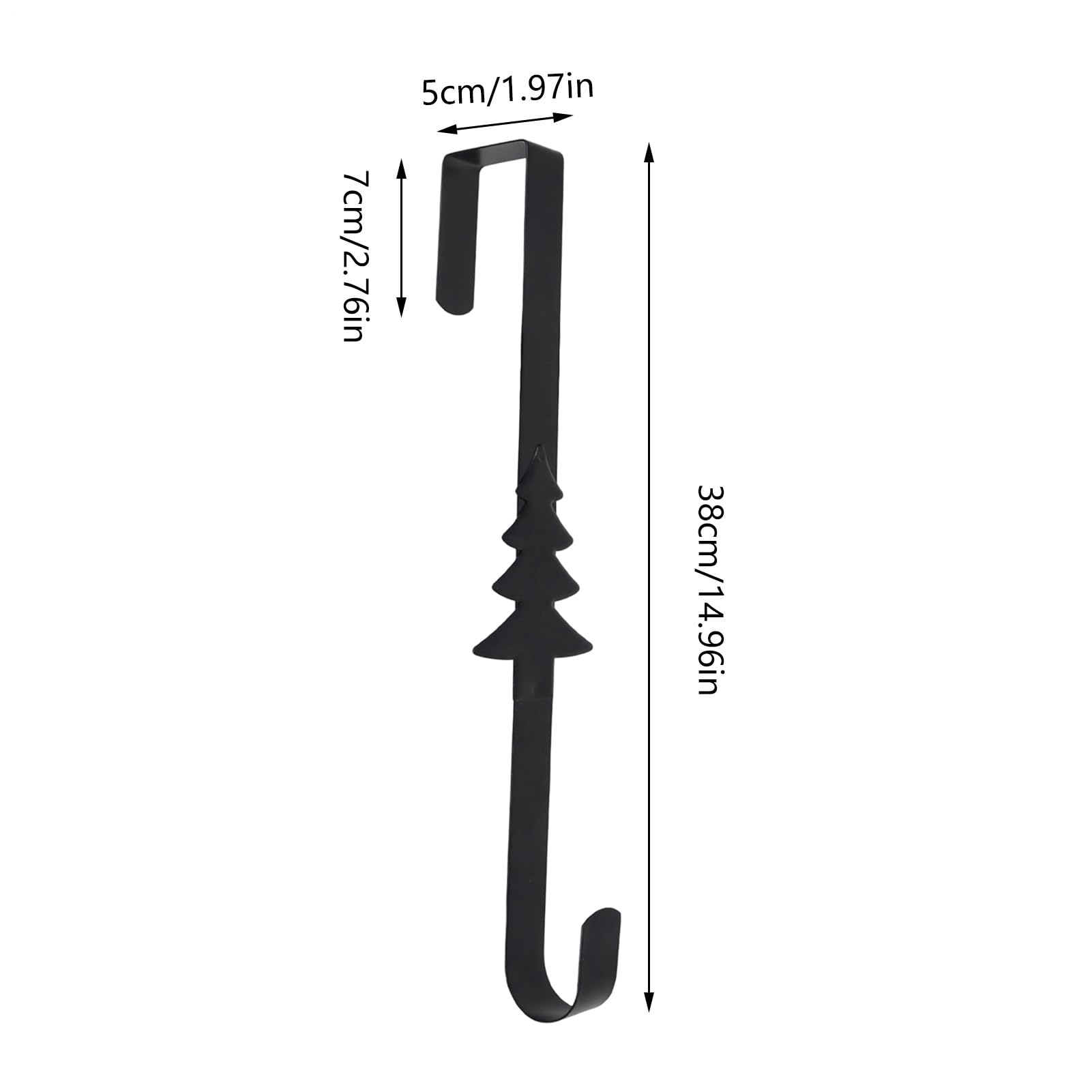 Norgail - Gancio Doppio Per Ghirlande Natalizie, In Metallo Resistente, Adatto A Porte Fino A 6,3 Cm, Portata 9 Kg, Per Decorazioni Pesanti, Lunghezza 38 Cm, Finitura Bronzo Elegante - 4