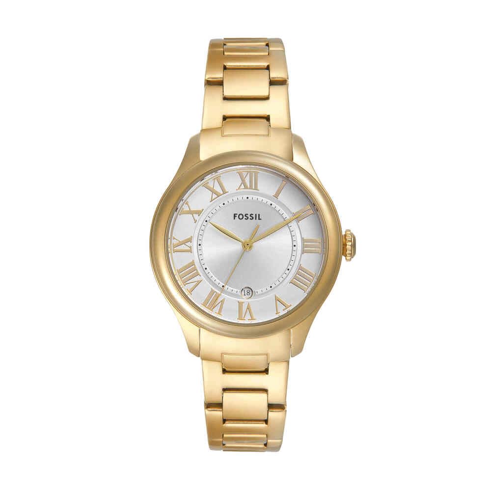 Fossil Women's Gilmore Three-Hand Date, Gold-Tone Stainless Steel Watch, ES5395