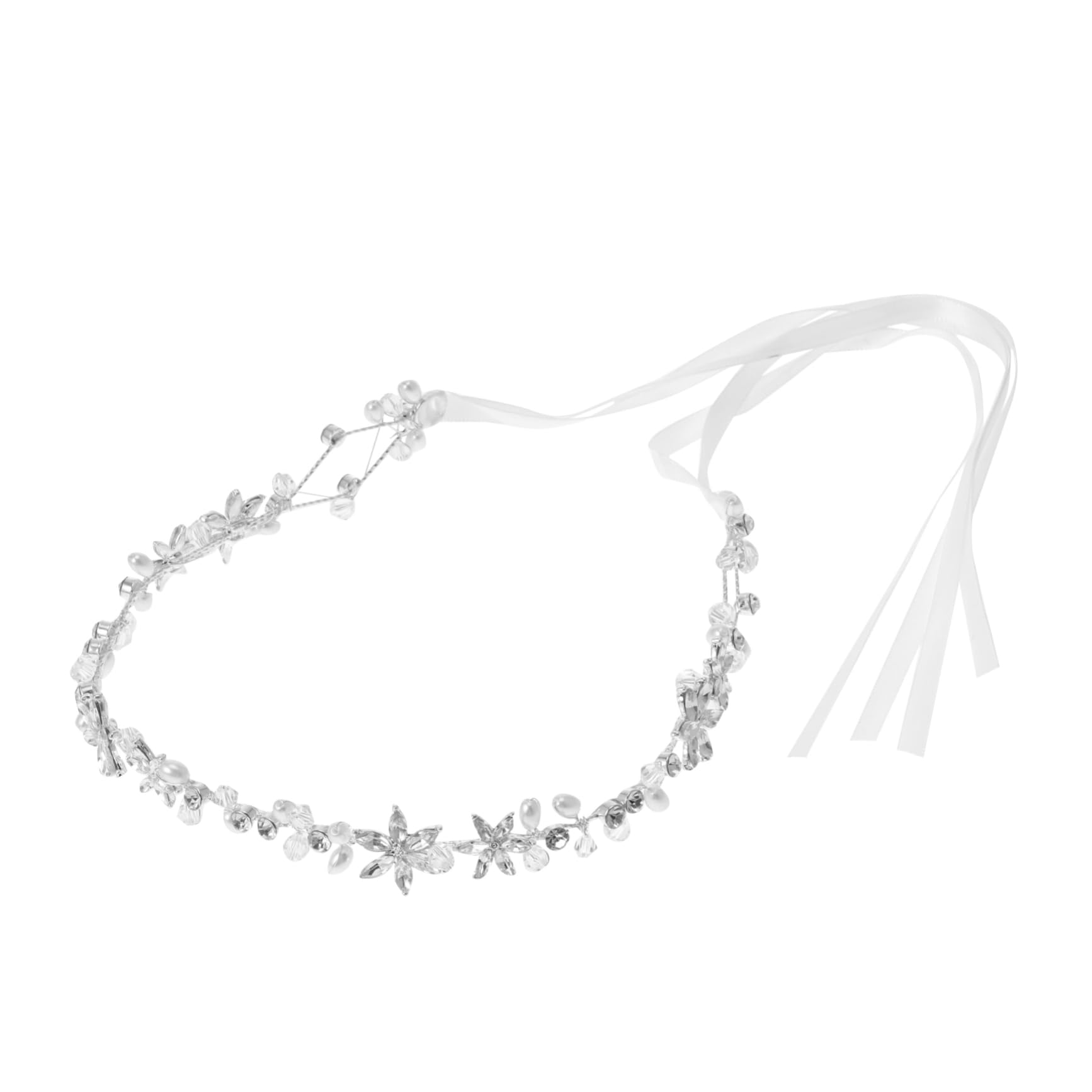 MAGICLULU 3 Piezas diadema de vid de pelo de boda damas diademas hair topper wedding tocados de boda coleccionistas tocados de novia diadema de diamantes de imitación las flores venda