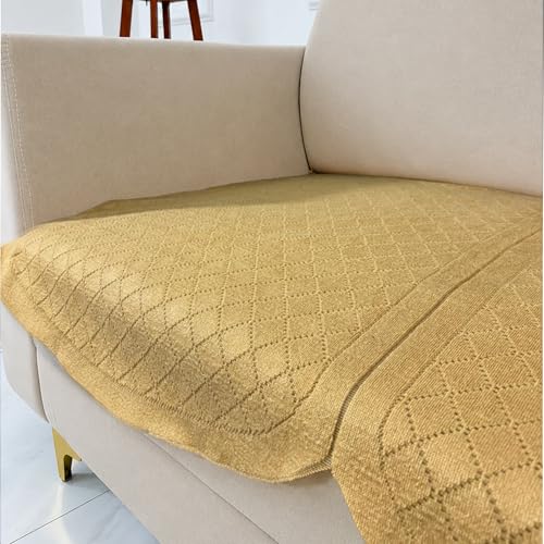 Image of Homerz Premium 'Surya Series' Sofa Cover | Stylish Sofa Protector | Net Fabric | Anti-Stain & Washable Slip Cover Exact Size Antislip (New Jerry Chikku, 2 Seater, Only Seat Cover)