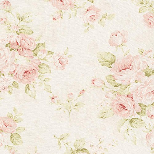 Carousel Designs Pink Floral Fabric by The Yard