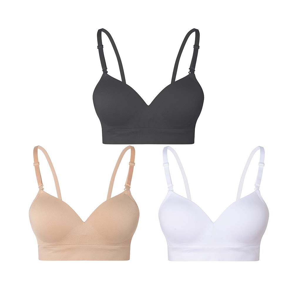 Lemef Seamless Bras for Women Wirefree Padded Bras