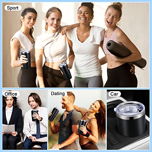 Eaasty-25-Pack-Insulated-Travel-Tumbler-with-Straw-and-Lids-20-oz-Stainless-Steel-Vacuum-Tumbler-Cups-Powder-Coated-Coffee-Mug-for-Cold-and-Hot-Drinks-Black