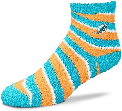 For Bare Feet NFL Candy Cane Sleep Sock Dolphins