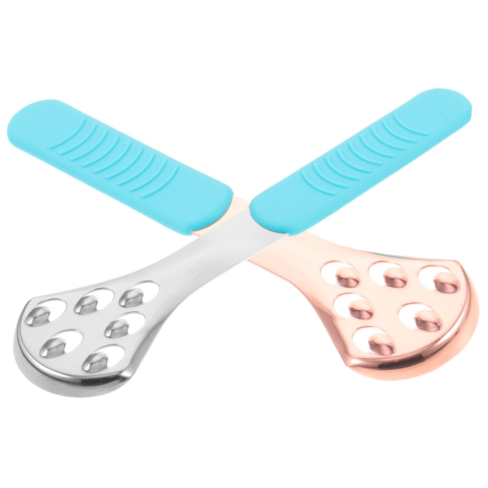 Healeved Adults Tongue Cleaning Tools Metal Tongue Scrapers for Bad Breath Relief