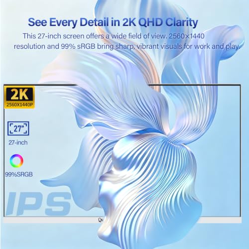 Image of All‑in‑One Desktop PC, 27‑inch 2K QHD 120Hz IPS Display