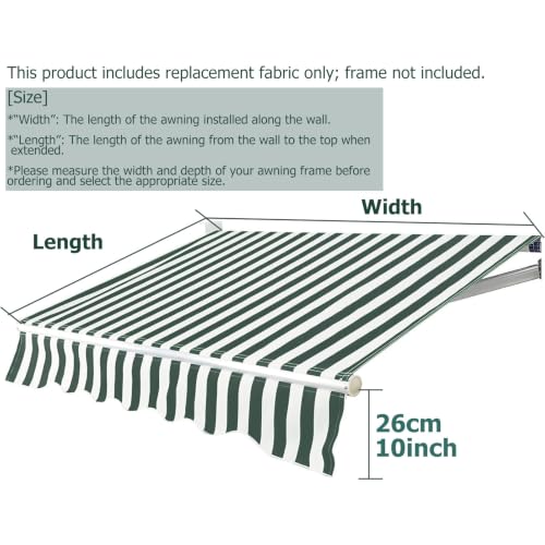 Toile de store banne rétractable 230x250 tissu polyester imperméable - 7