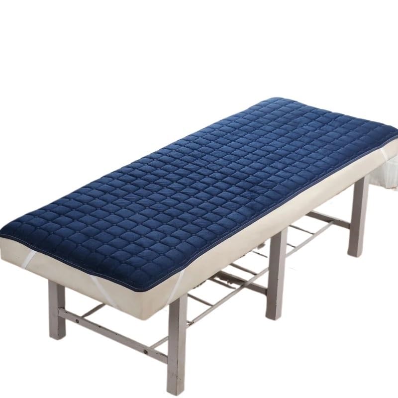 Luxuriöse Beauty-Bett-Matratze, rutschfestes, dünnes Tuina-Pad mit Löchern für Therapie, Salongebrauch (Blau, 180 cm x 60 cm), ideal für Wimpernverlängerung und Gesichtsbehandlungen