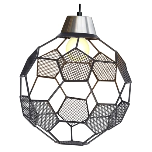 FUTUREORYY Abat-jour Décoratif Inoxydable Ballon De Football Compatible Suspensions Et Lustres Pour Éclairage Chaleureux Bar Et Salon