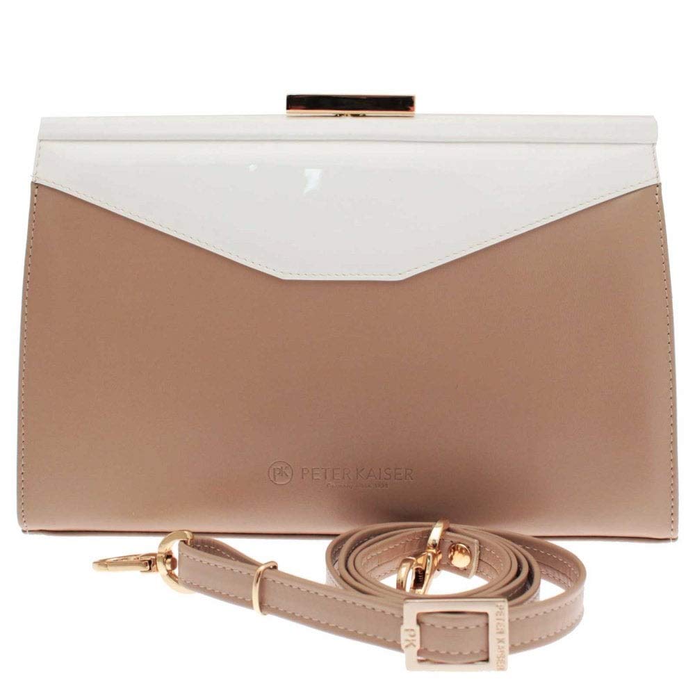 Peter Kaiser Beige Aosta Clutch Handbag With Strap