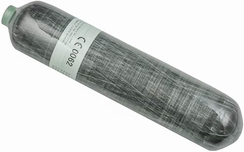 Miniatura 4 de IORMAN Tanque de fibra de carbono 2L 4500psi Cilindro de sistema comprimido de aire para PCP Paintball HPA Scuba SCBA (botella vacía) (tanque de 2L